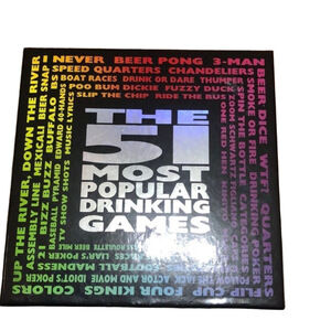 NIB The 51 Most Popular Drinking Games Party Card Dice Pong Poker Questions